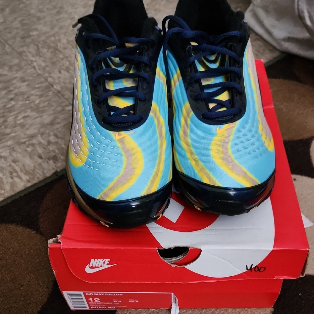 Nike Air Max Deluxe Blue Yellow Sneakers